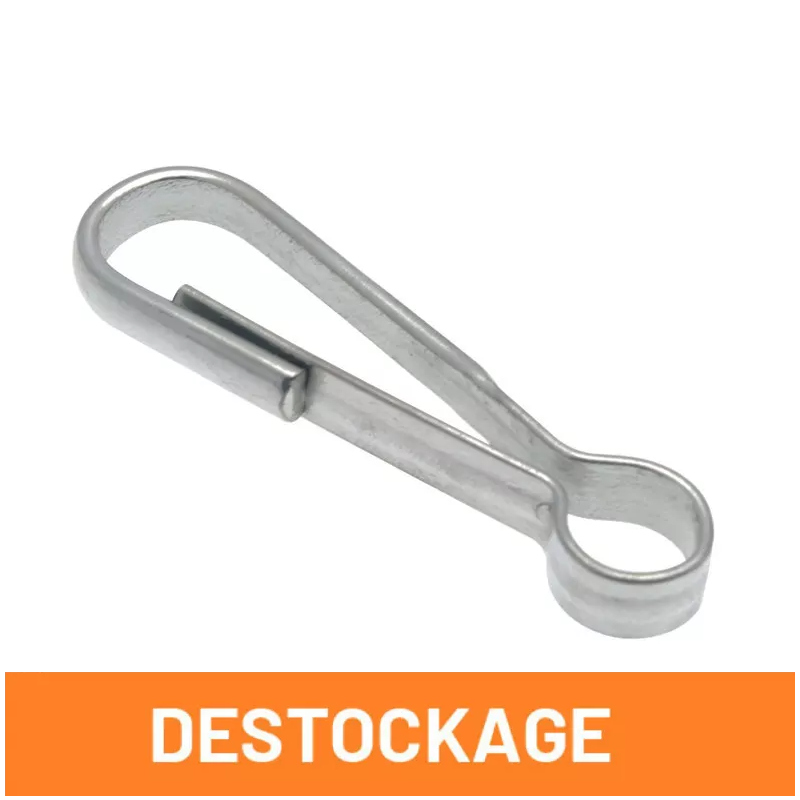 Mousqueton Simple L40 en Acier Nickelé