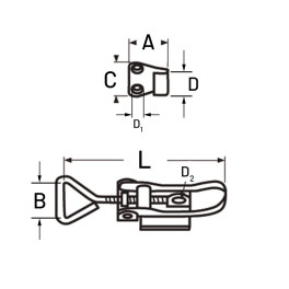 Grenouillère en inox 304