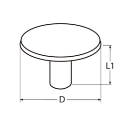 Bouton pression partie femelle D.15.2 en laiton nickelé