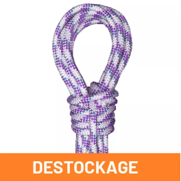 Drisse double tresse pré étirée en polyester haute ténacité blanche et violette