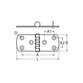 Charnière en inox 316