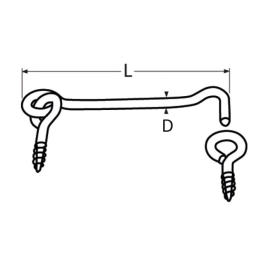 Crochet de porte et piton en inox 304 et inox 316