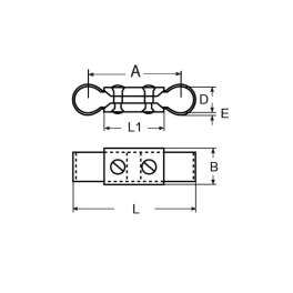 Fixation pour tube en inox 304