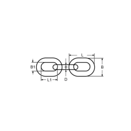 Chaîne maillon court DIN 766 en inox 316 diamètre 3 mm