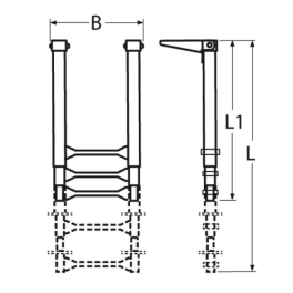 Echelle télescopique en inox 316