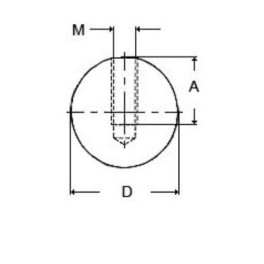 Boule massive en inox 304