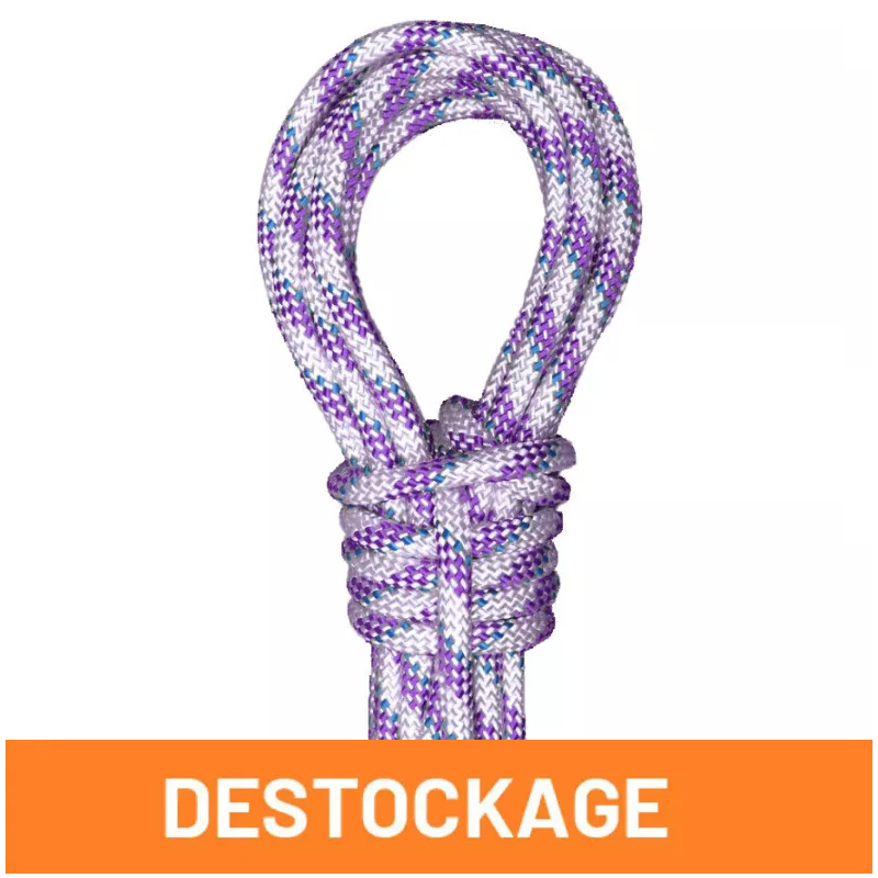 Drisse pré étirée en polyester blanche et violette en diamètre 4 mm