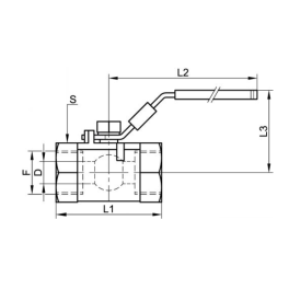 Vanne 1/4 de tour en inox 316