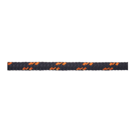 Drisse pré-étirée en polyester haute ténacité bleu marine/orange en diamètre 6 mm