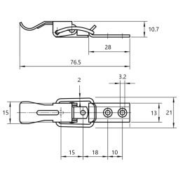 Grenouillère en inox 304