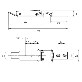 Grenouillère en inox 304
