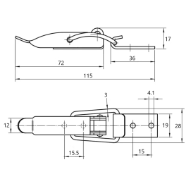 Grenouillère en inox 304