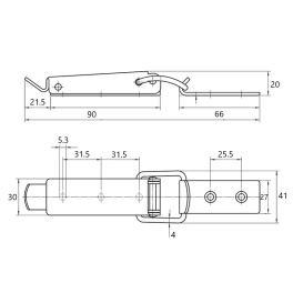 Grenouillère en inox 304