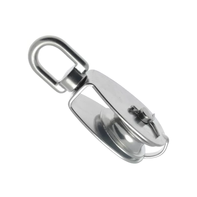 Poulie simple avec émérillon en inox 304 réa avec bague laiton