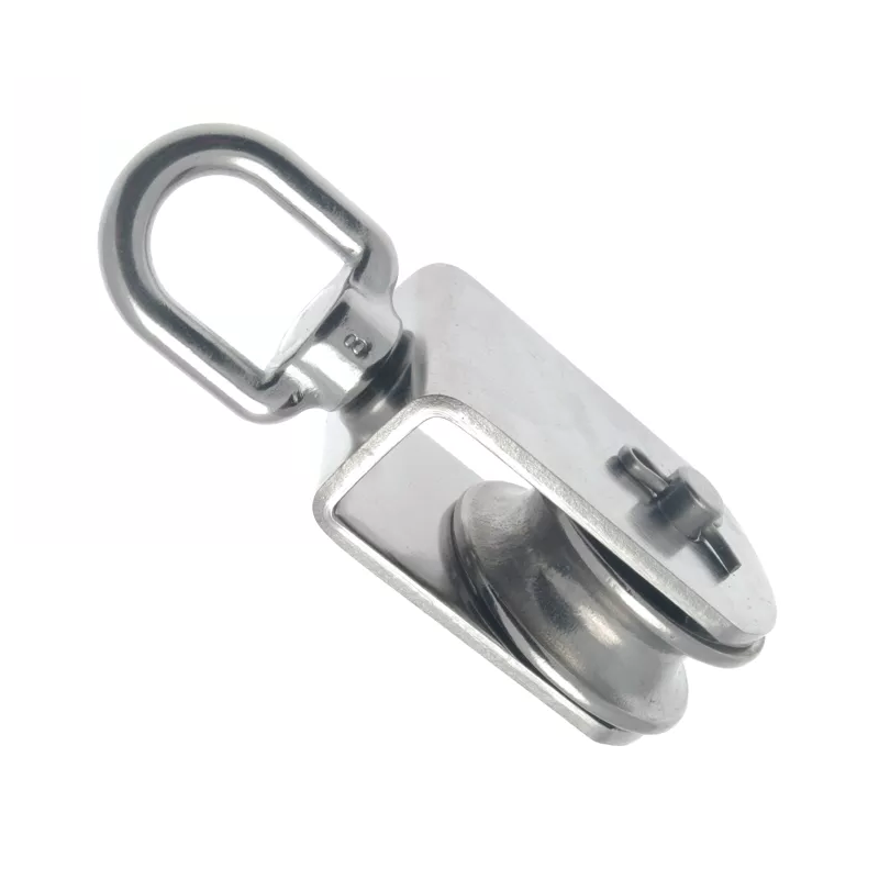 Poulie simple avec émérillon en inox 304 réa avec bague laiton