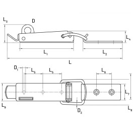 Grenouillère en inox 304