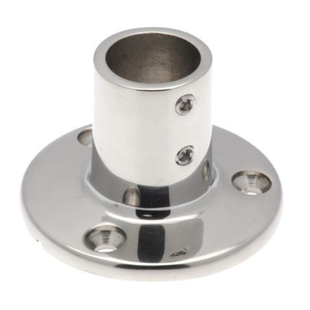 Platine Ronde Inclinée à 30° En Inox 316 - Diamètre 25 Mm, Qualité A4 - Pour Fixation Ou Support