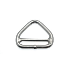 Anneau triangle à barrette en inox 316 de diamètre 5 à 8 mm